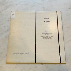 Gilles Requiem Vinyl Record